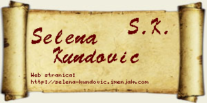 Selena Kundović vizit kartica
